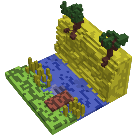 Generation and Render of 2D Map with Terrain in Dart + Flutter. Adding Lakes. Part 3